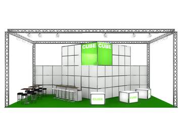 System-Messestand Cube