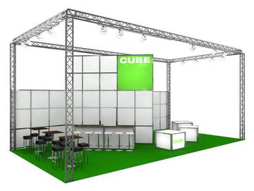 System-Messestand Cube