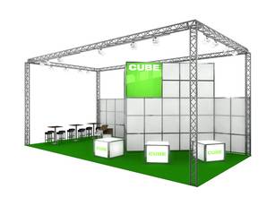 Messestand Cube